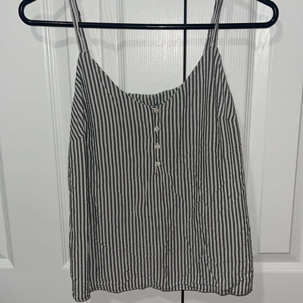button detail tank top